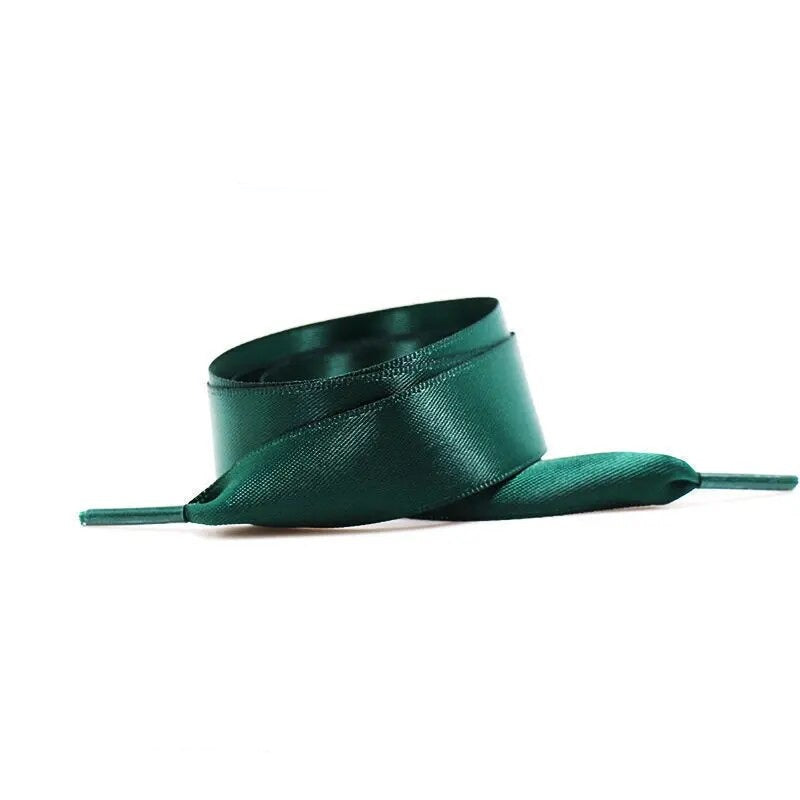 Lacets-Satin-Uni-vert-foncé