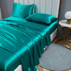 High End Rayon Queen Bed Sheet Set Luxury Satin King Size Bed Sheets 4 Pieces Sets Upscale Twin Full Bed Sheets and Pillowcases