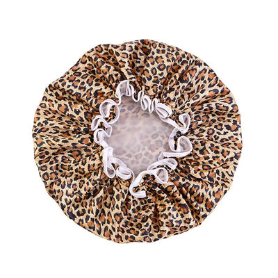 bonnet-de-bain-en-satin-léopard