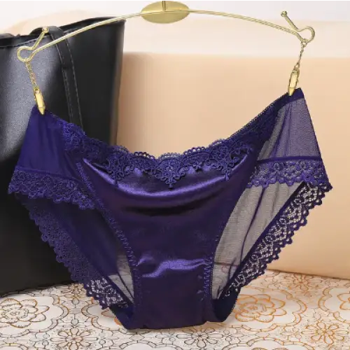 Culotte-satin-transparente-enchantement-en-dentelle-bleu