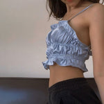 Crop Top Satin Camisole - Vignette | Création Satin