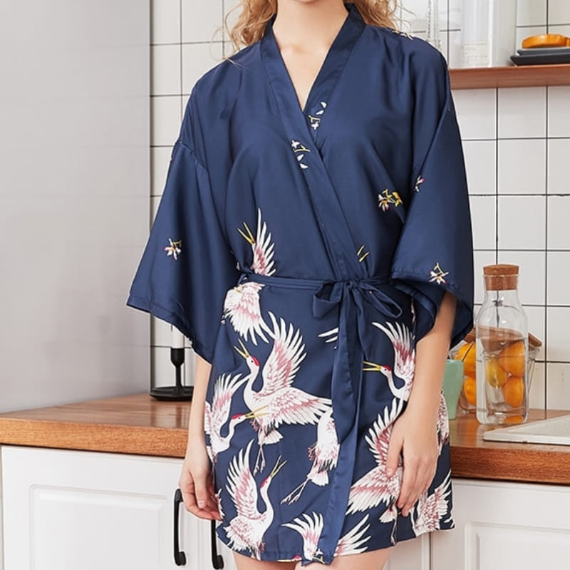 Kimono Satin Imprimé.