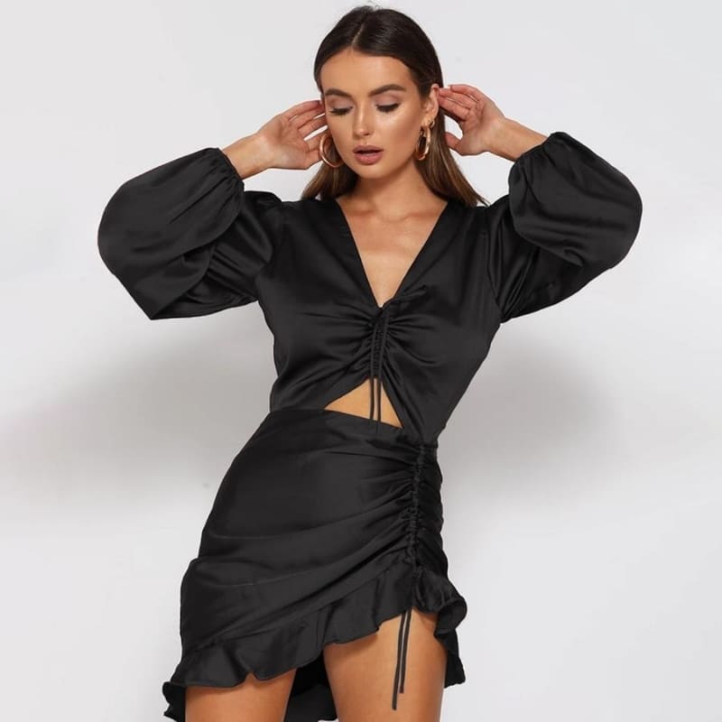 Robe Satin Noire