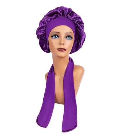 bonnet-de-nuit-en-satin-doux-violet