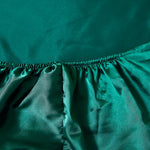 Drap-housse Rayonne Satinée Emeraude - Vignette | Création Satin
