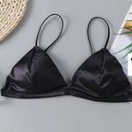 Soutien-gorge satiné à bretelles fines - Vignette | Création Satin