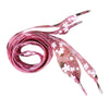 Lacets-Satin-Imprimé-Floral-Rouge