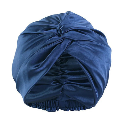 Bonnet-Satin-Turban-Croisé-Bleu-Marine