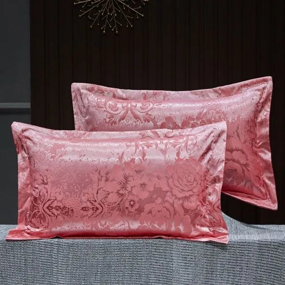 taie-d-oreiller-satin-en-jacquard-de-luxe-rose-antique