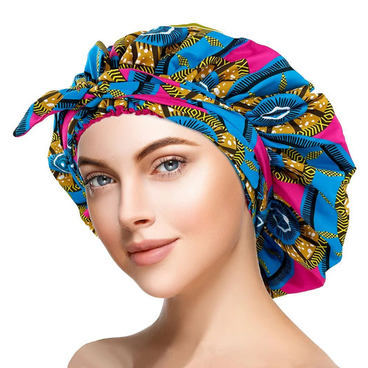 bonnet-de-nuit-wax-et-satin-bleu