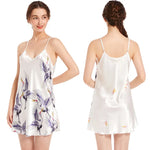 Nuisette satin imprimé Grue - Vignette | Création Satin