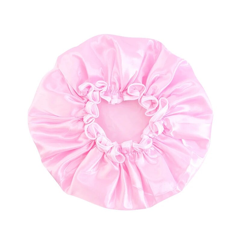 bonnet-de-bain-en-satin-rose-bonbon