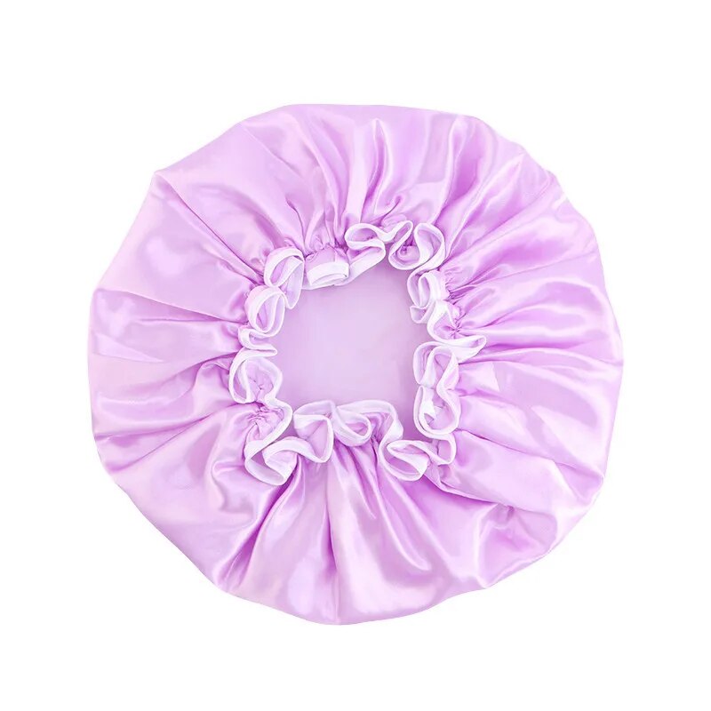 bonnet-de-bain-en-satin-mauve