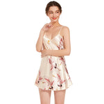 Nuisette satin imprimé Grue - Vignette | Création Satin