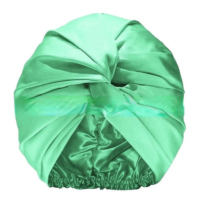 Bonnet-Satin-Turban-De-Bain-Vert-Pistache