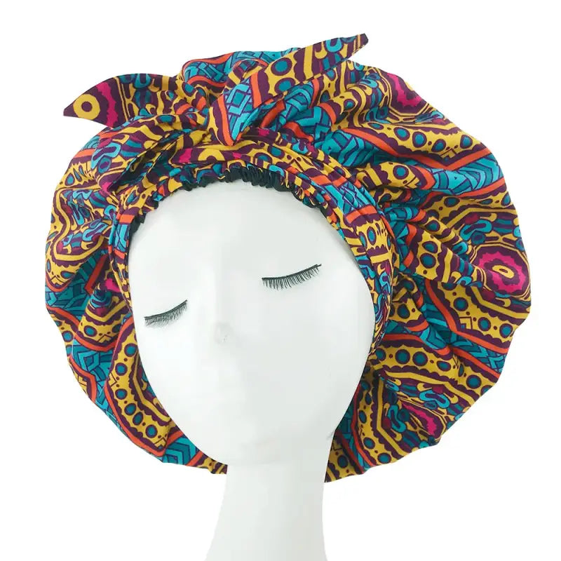 bonnet-de-nuit-wax-et-satin-multicolore