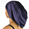 Bonnet-Satin-De-Soie-Style-Fourreau-Bleu-Marine
