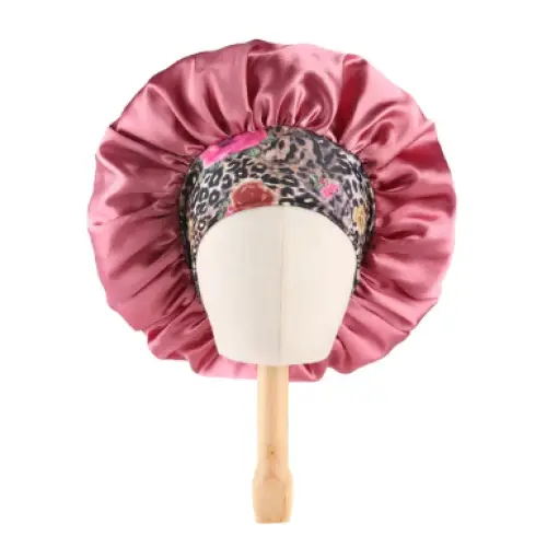 bonnet-satin-extra-large-avec-bandeau-fleuri-saumon