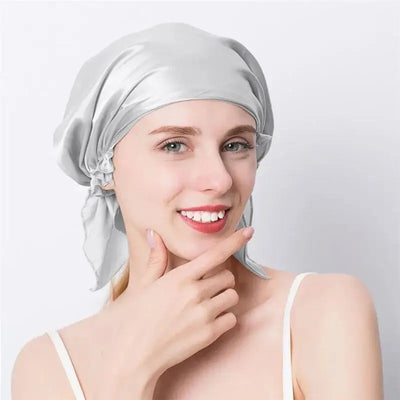 Bonnet-Satin-Foulard-Argenté