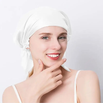 Bonnet-Satin-Foulard-Blanc