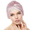 Bonnet-Satin-Turban-Croisé-Bois-De-Rose