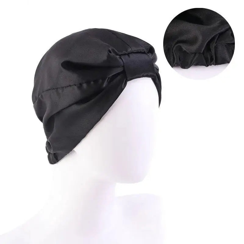 Bonnet-Satin-Turban-Croisé-Noir