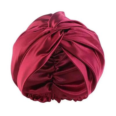 Bonnet-Satin-Turban-Croisé-Rouge-Vin