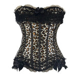 Corset Overbust Satin Imprimé Léopard - Vignette | Création Satin
