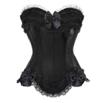 Corset Satin Et Dentelle Burlesque - Vignette | Création Satin