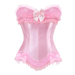 Corset Satin Et Dentelle Burlesque - Vignette | Création Satin
