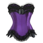 Corset Satin Et Dentelle Burlesque - Vignette | Création Satin