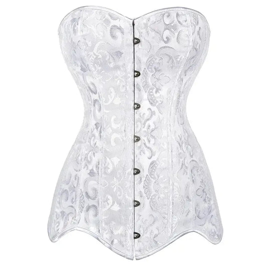 Corset-Satin-Longline-Gothique-Blanc