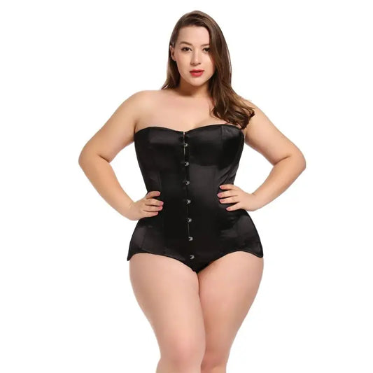 Corset-Satin-Longline-Gothique-Noir