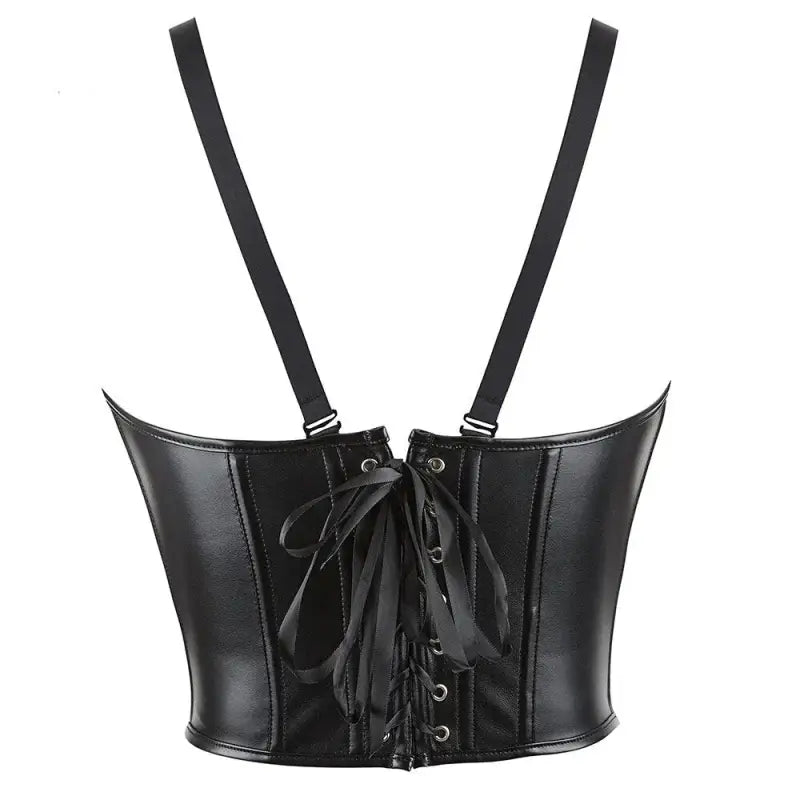 Corset Satin Noir Serre-Taille