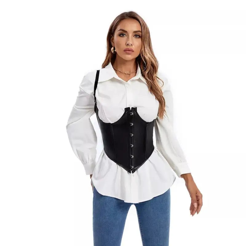 Corset-Satin-Noir-Serre-Taille