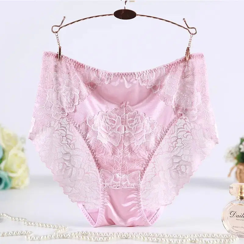 Culotte-satin-grande-taille-fleuri-rose