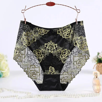 Culotte-satin-grande-taille-fleuri-jaune