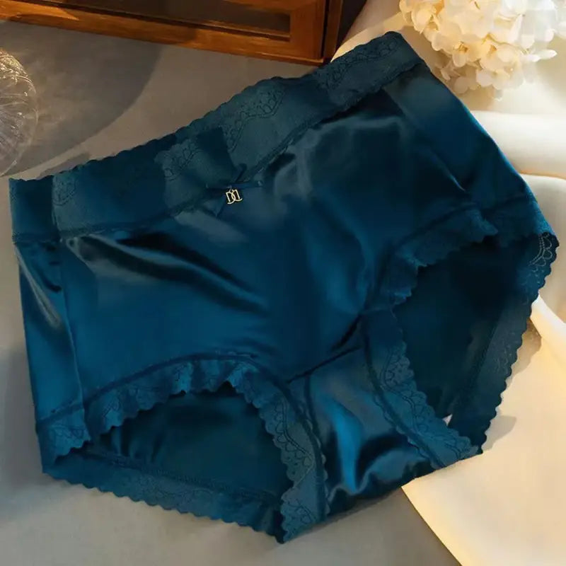 Culotte-satin-panty-sexy-bleu