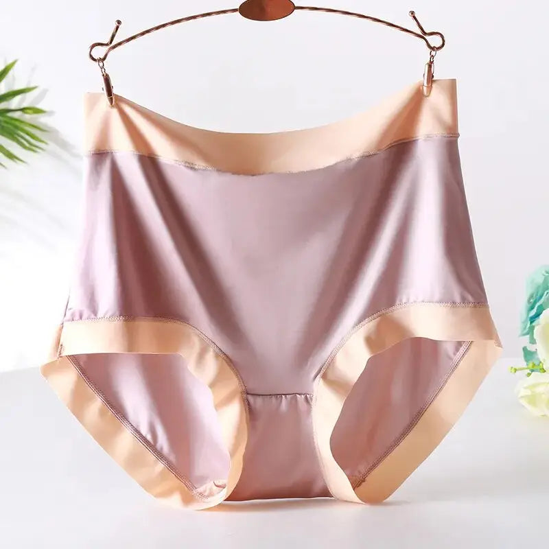 Culotte-satin-Sensation-taille-haute-mauve