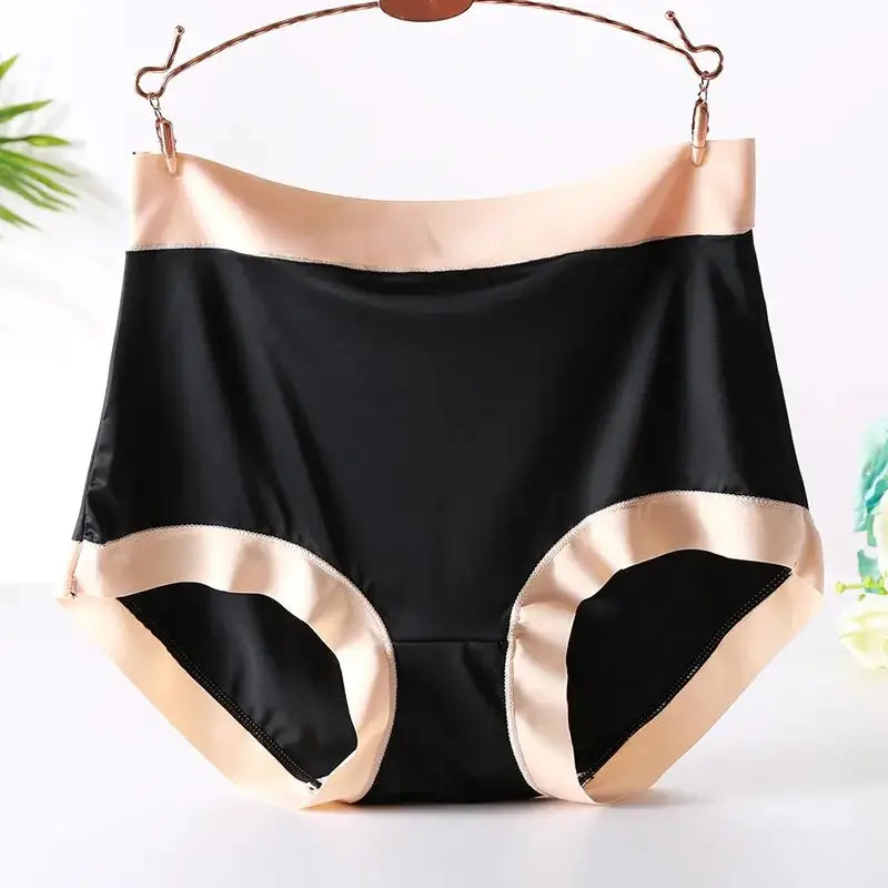 Culotte-satin-Sensation-taille-haute-noir