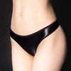 Culotte-satin-string-effet-brillant-noir
