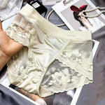Culotte Satin Taille Haute Caresses De Dentelle - Vignette | Création Satin