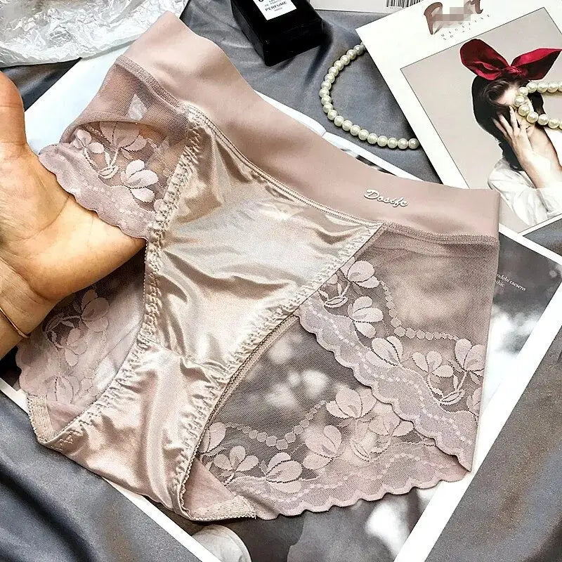 culotte-satin-taille-haute-caresses-de-dentelle-rose-nude