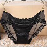 Culotte Satin Transparente Enchantement En Dentelle - Vignette | Création Satin
