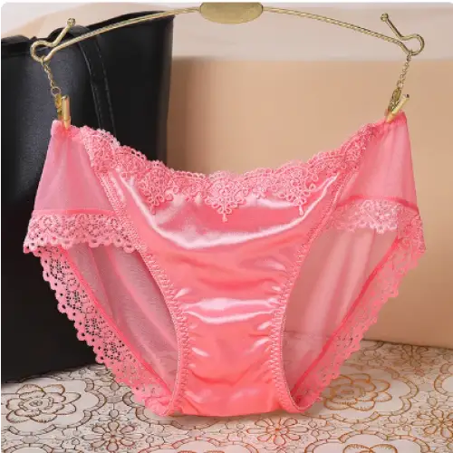 Culotte-satin-transparente-enchantement-en-dentelle-saumon