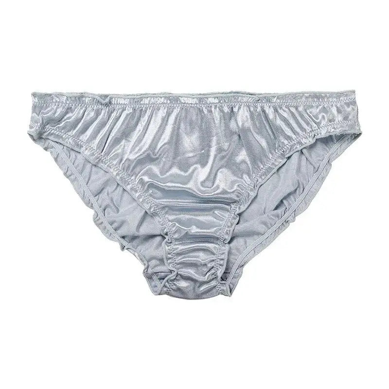 Culotte-satin-unie-argentée
