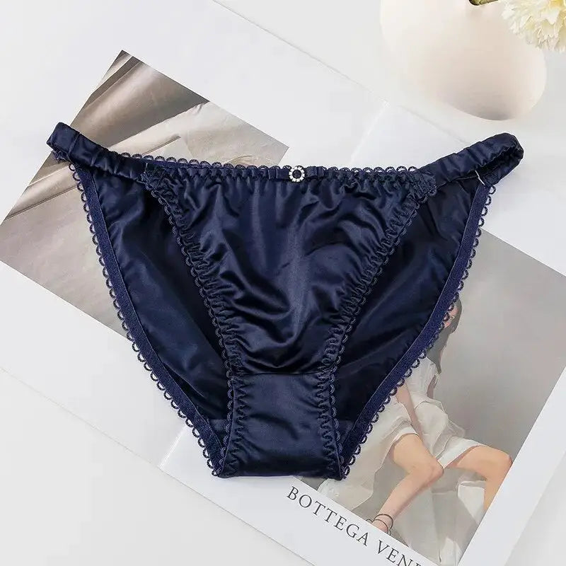 culotte-sexy-taille-basse-satin-bleu-marine