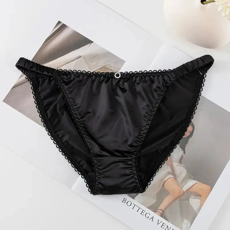 culotte-sexy-taille-basse-satin-noir