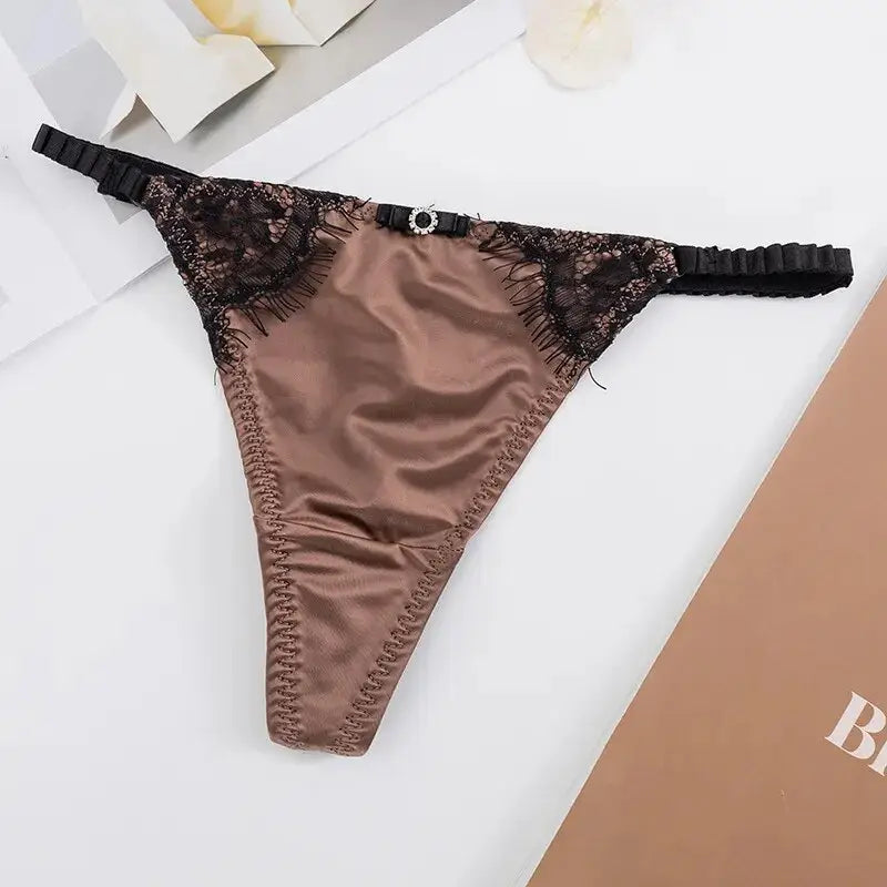 culotte-string-satin-&-dentelle-marron-café