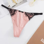 Culotte String Satin & Dentelle - Vignette | Création Satin